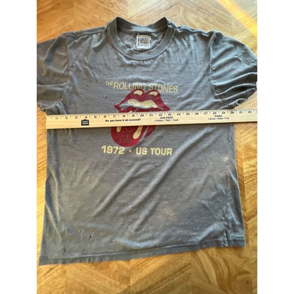 Retro Adult T-Shirt Rolling Stones Tour Shirt 1972 Graphic Tee VTG Concert Band - Picture 10 of 12